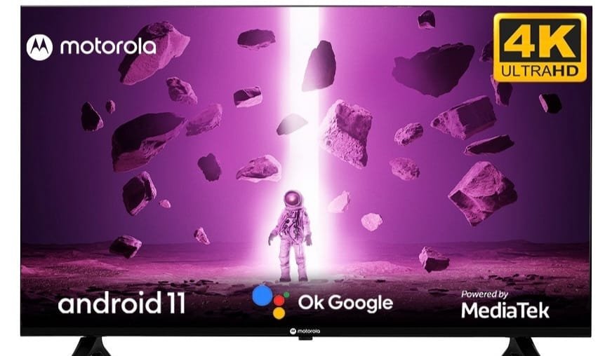 Motorola 55-inch 4K Smart TV लॉन्च : 4GB रैम, Dolby Atmos और बिल्ट-इन AI के साथ लॉन्च…