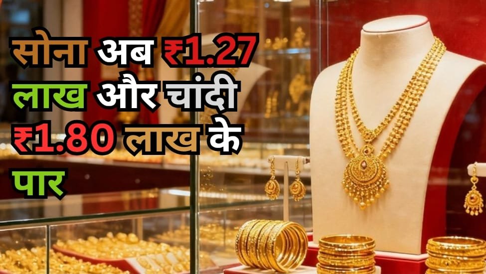 Gold-Silver Price Today: सोना अब ₹1.27 लाख और चांदी ₹1.80 लाख के पार, अक्टूबर में दोनों में रिकॉर्ड उछाल…